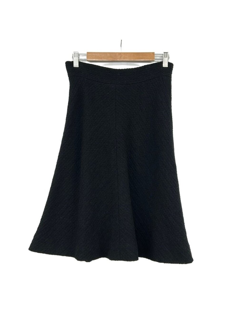 Chanel Skirt M Black Hizajo Tweed 40